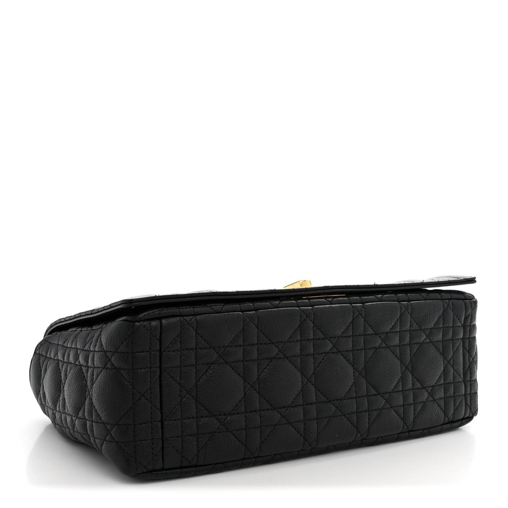 Dior Cannage Large Caro Bag Black detail view