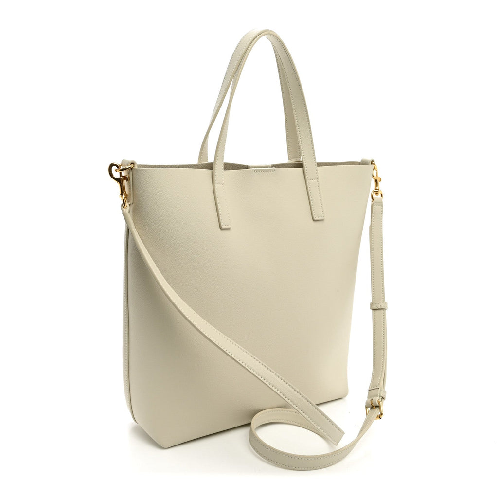 Saint Laurent Calfskin Toy Shopping Tote Crema Soft