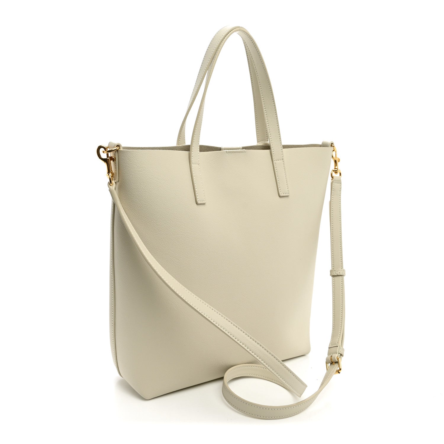 Saint Laurent Calfskin Toy Shopping Tote Crema Soft