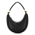 Bottega Veneta Smooth Calfskin Hula Hoop Shoulder Bag Black