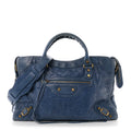 Balenciaga Agneau Classic Gold Hardware Perforated Dot City Atlantique