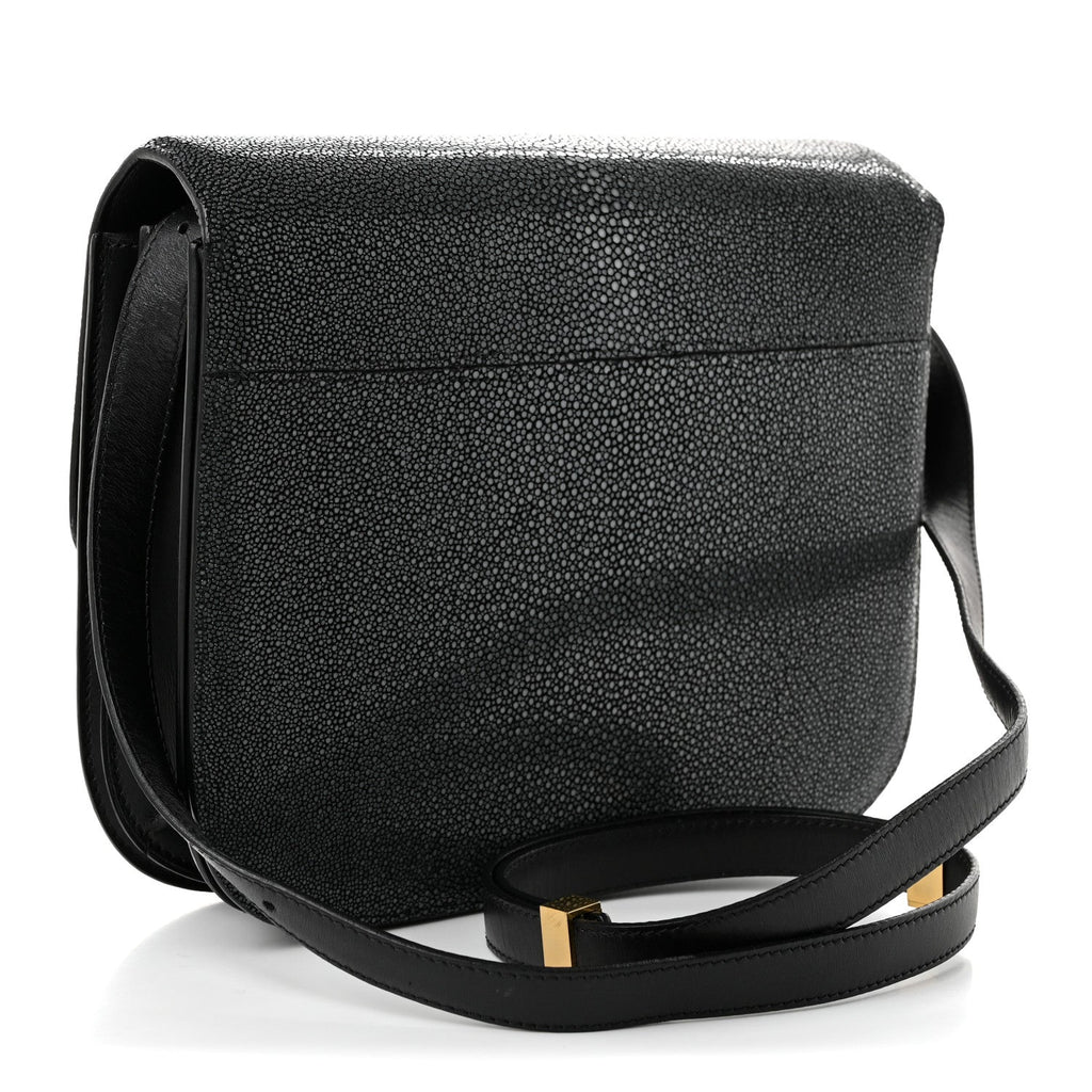 Celine Stingray Medium Classic Box Flap Bag Black