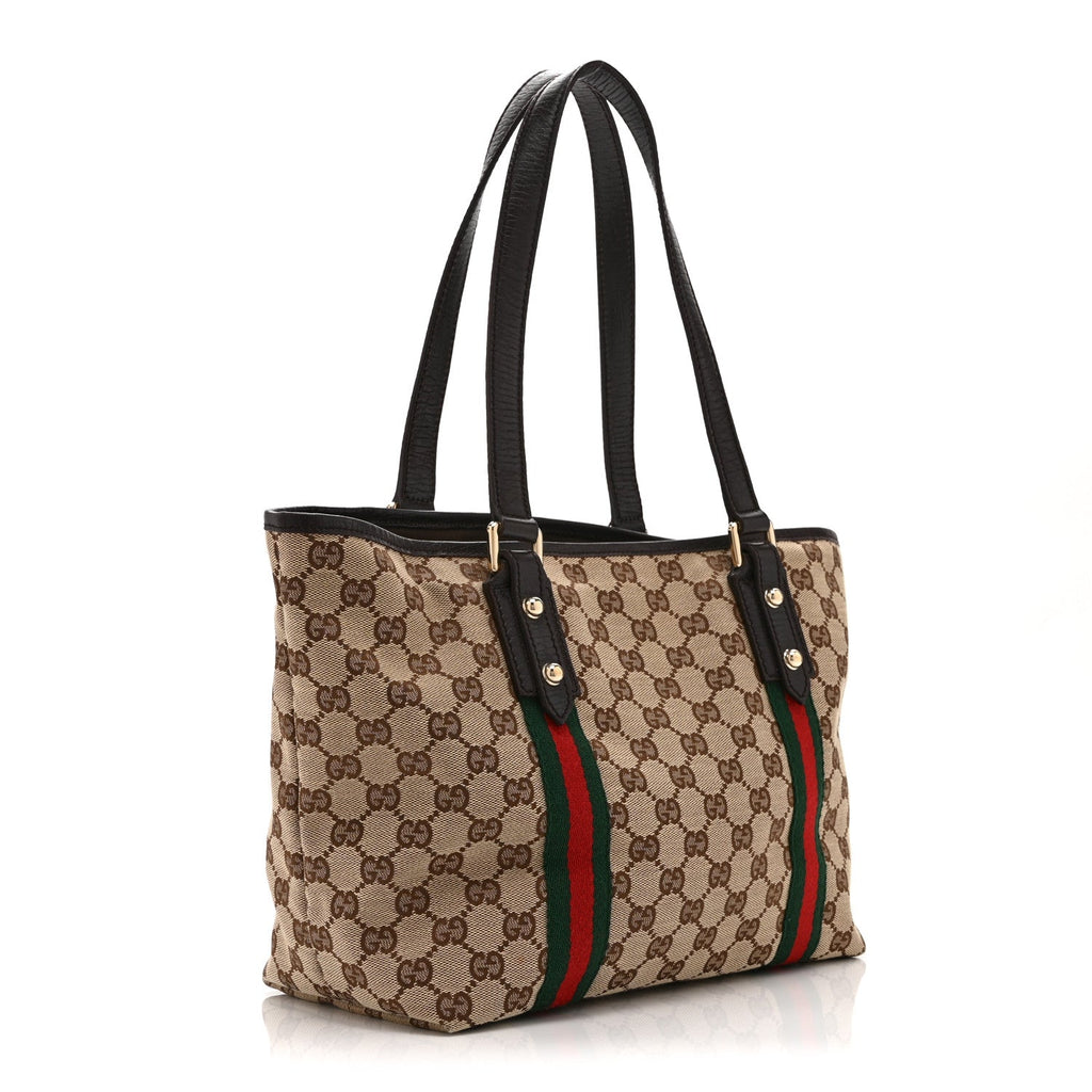 Gucci Monogram Medium Jolicoeur Tote Dark Brown