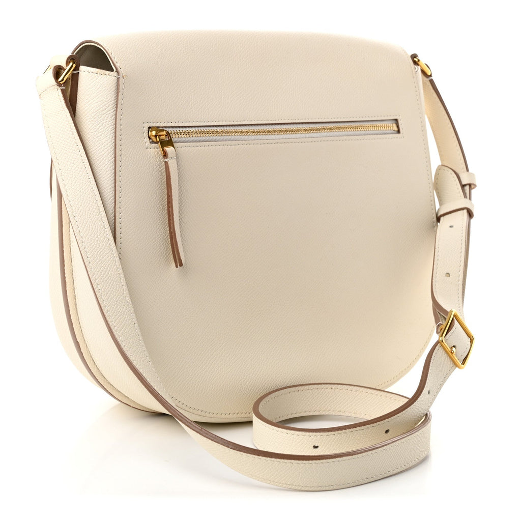 Celine Grained Calfskin Small Trotteur White