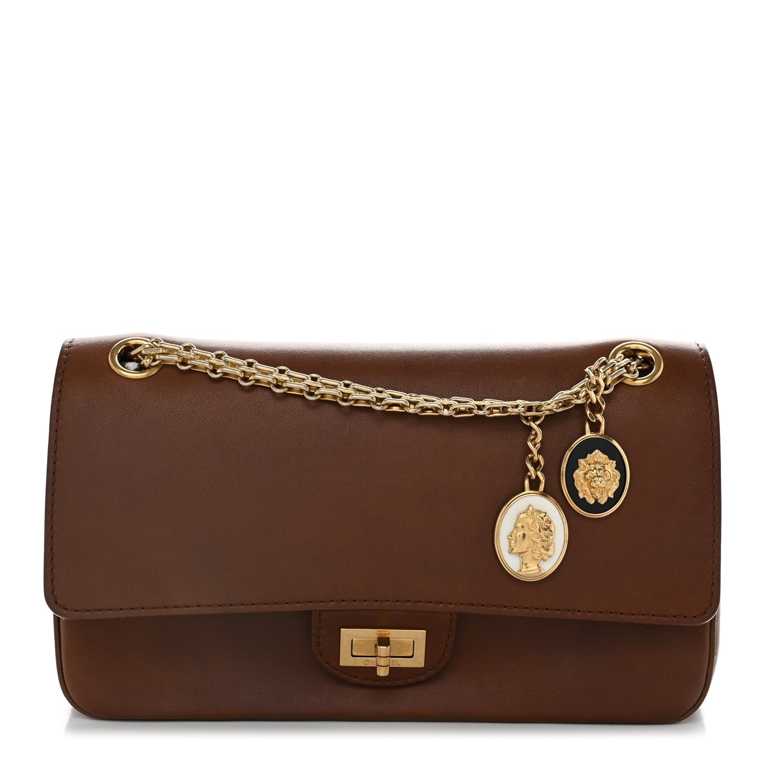 Chanel Calfskin Nude 2.55 Medals Reissue 225 Flap Camel