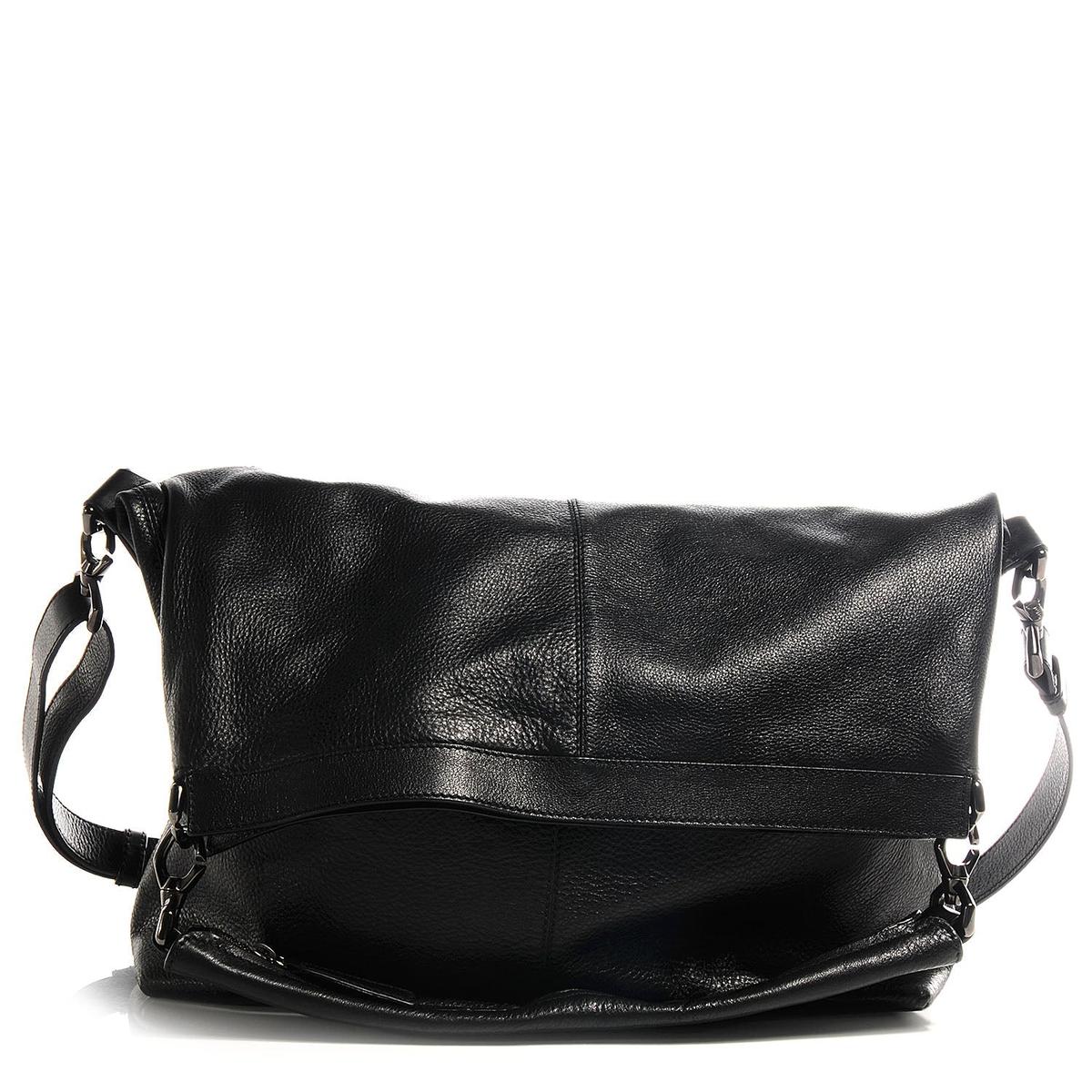 Givenchy Nightingale messenger bag black leather front view