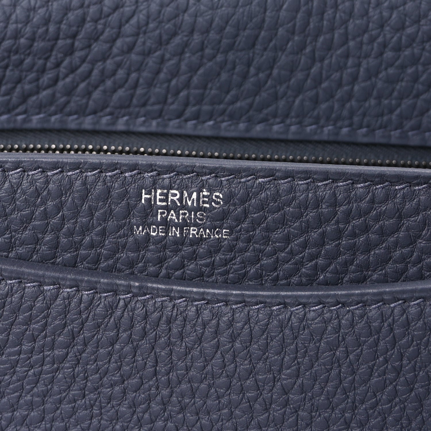 Hermès Togo Steve Light Messenger Etain