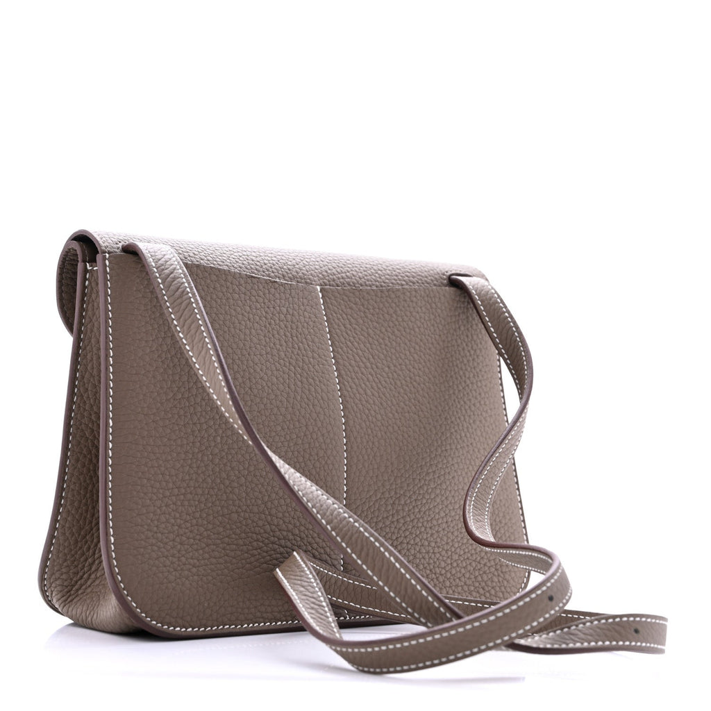 Hermès Taurillon Clemence Halzan 25 Etoupe
