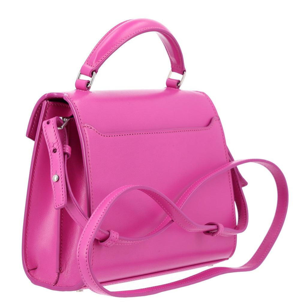 Saint Laurent Mini Cassandra Top Handle Bag Electric Fuchsia side view