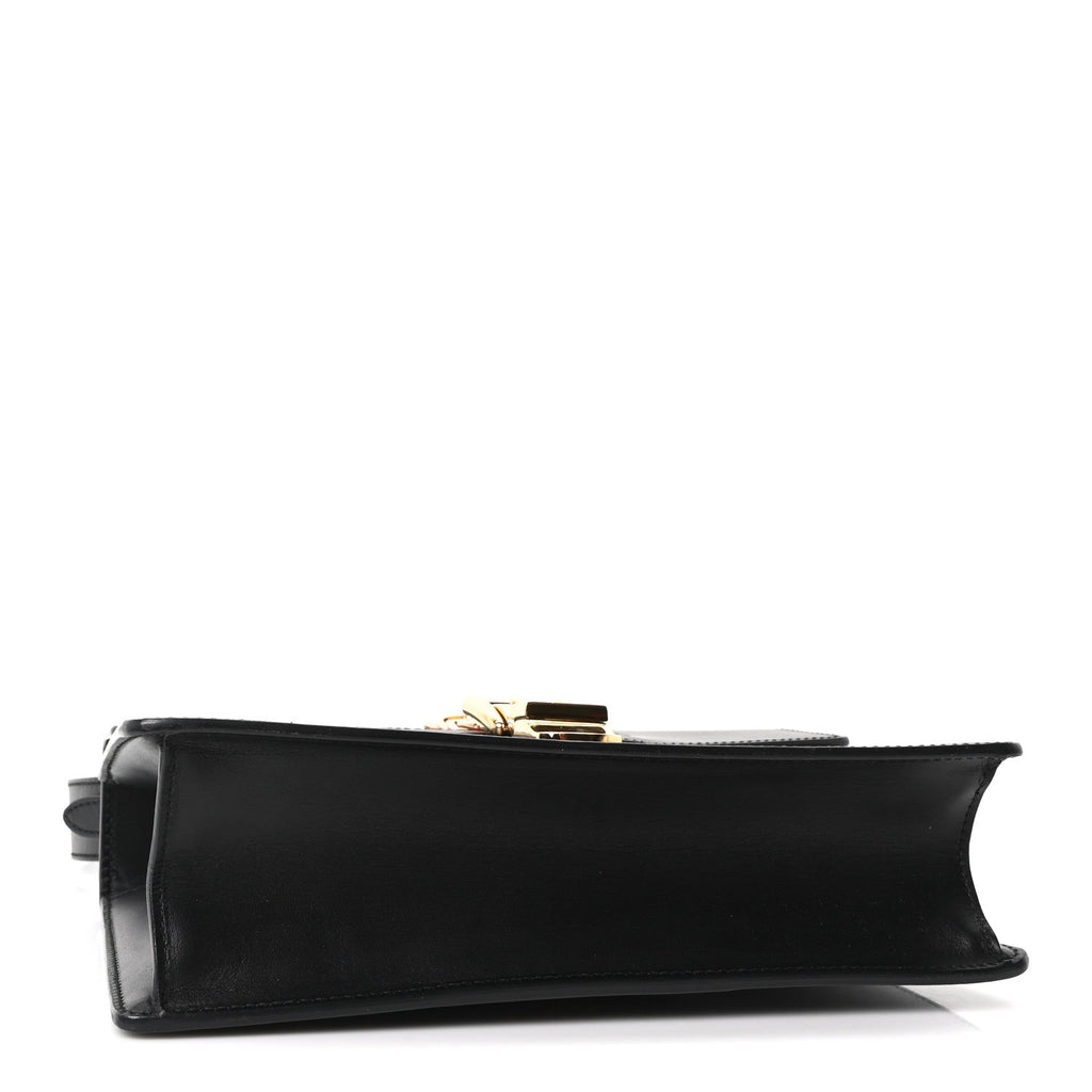 Gucci Calfskin Small Sylvie Shoulder Bag Black