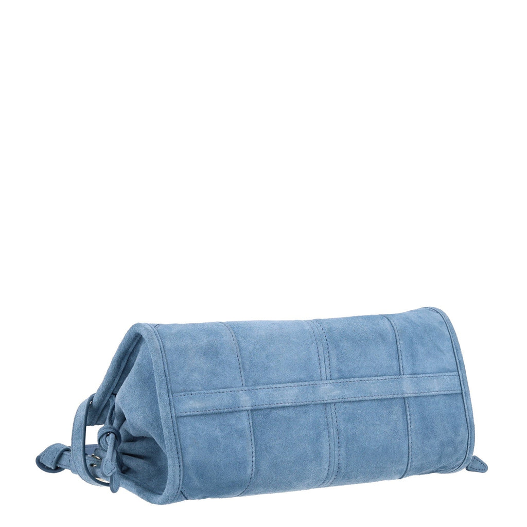 Prada Scamosciato Triangle Small Bonnie Shoulder Bag Astrale