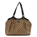 Gucci Monogram Shoulder Bag Dark Brown
