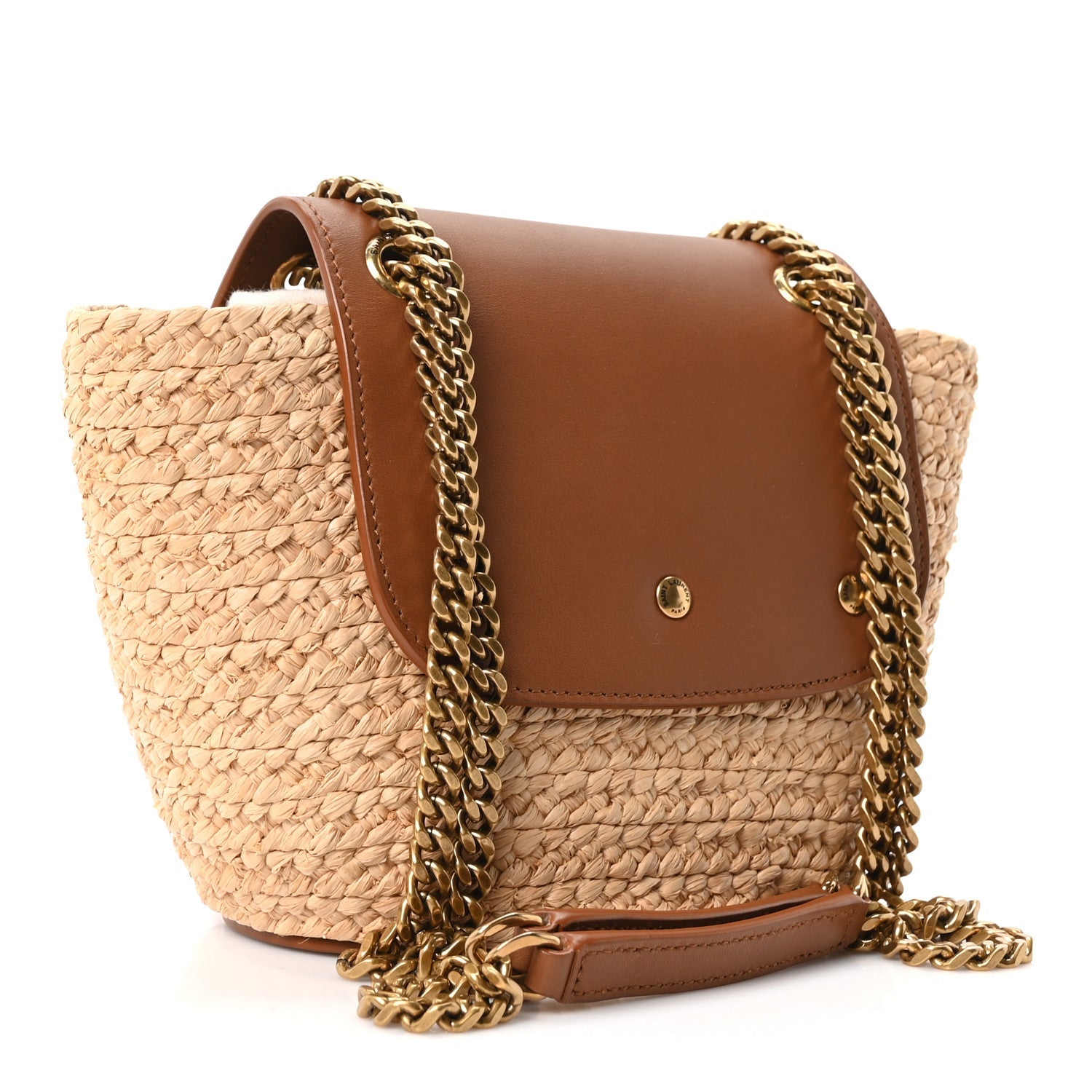 Saint Laurent Raffia Calfskin Mini Manon