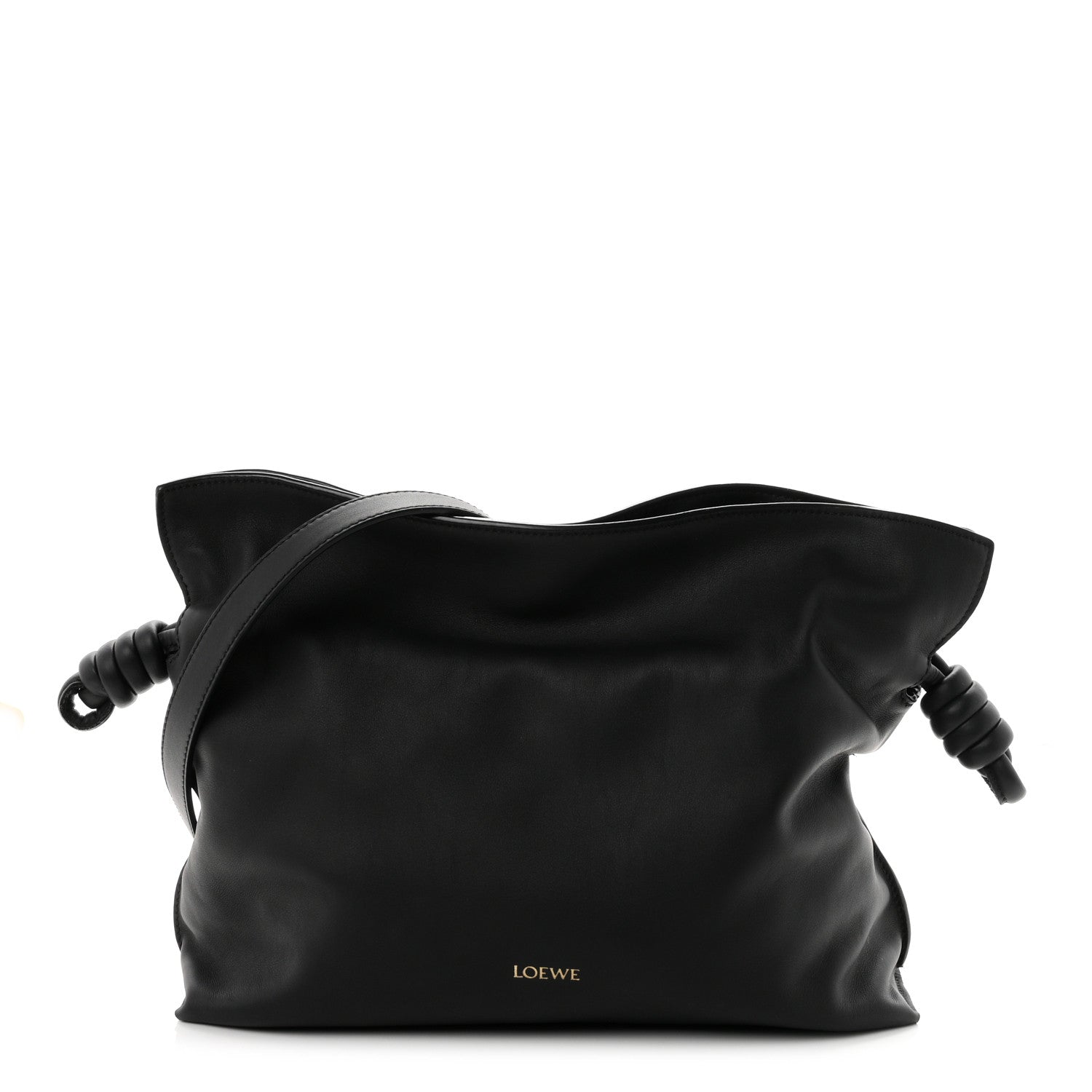 Loewe Nappa Calfskin Medium Flamenco Knot Bag Black