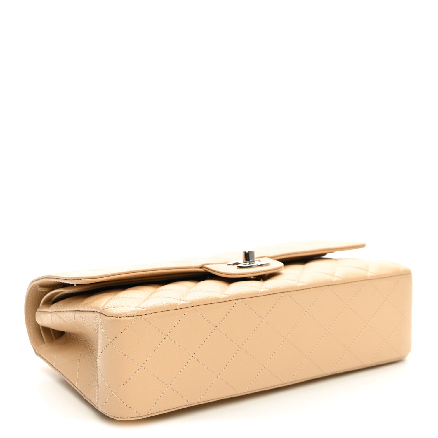 Chanel Caviar Quilted Medium Double Flap Beige