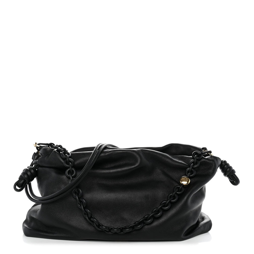 Loewe Mellow Nappa Large Donut Chain Flamenco Black