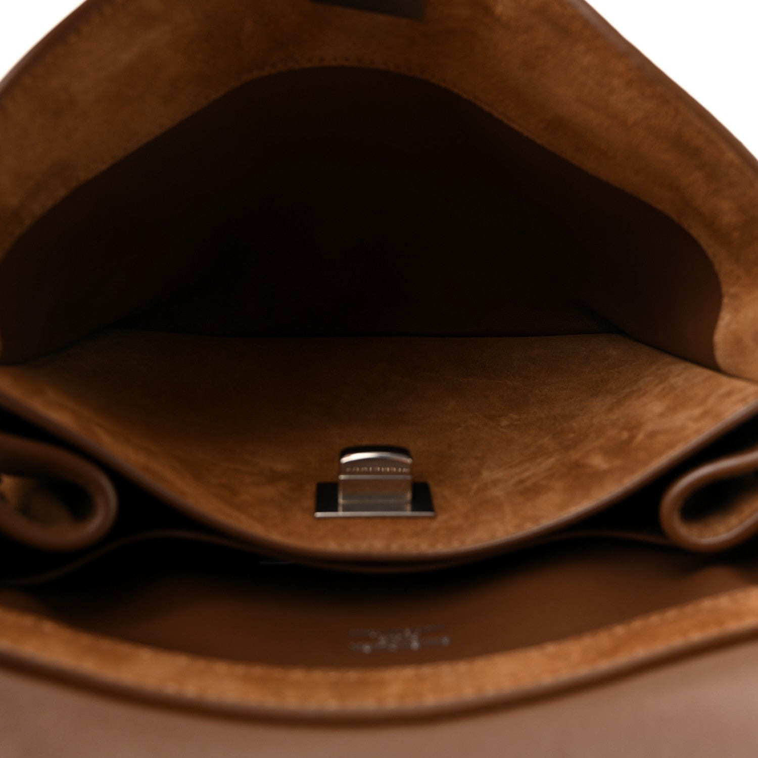 Balenciaga Waxed Suede Mini Rodeo Top Handle Handbag Camel