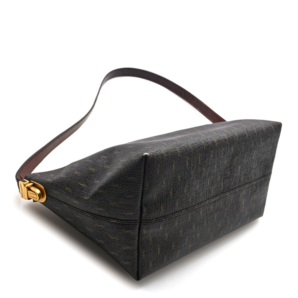 Saint Laurent Canvas Smooth Calfskin Le Monogramme Crossbody Bag Chestnut