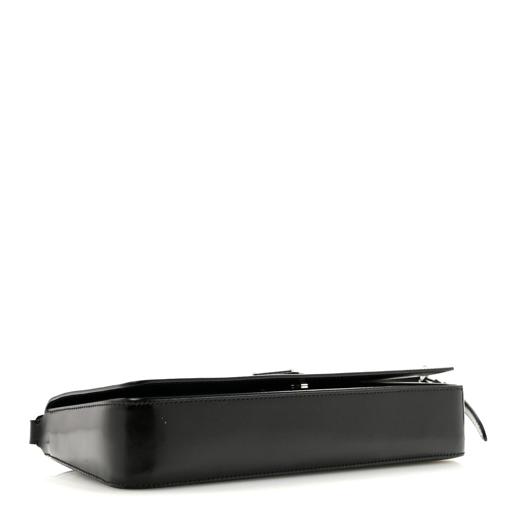 Prada Spazzolato Femme Flap Shoulder Bag Black