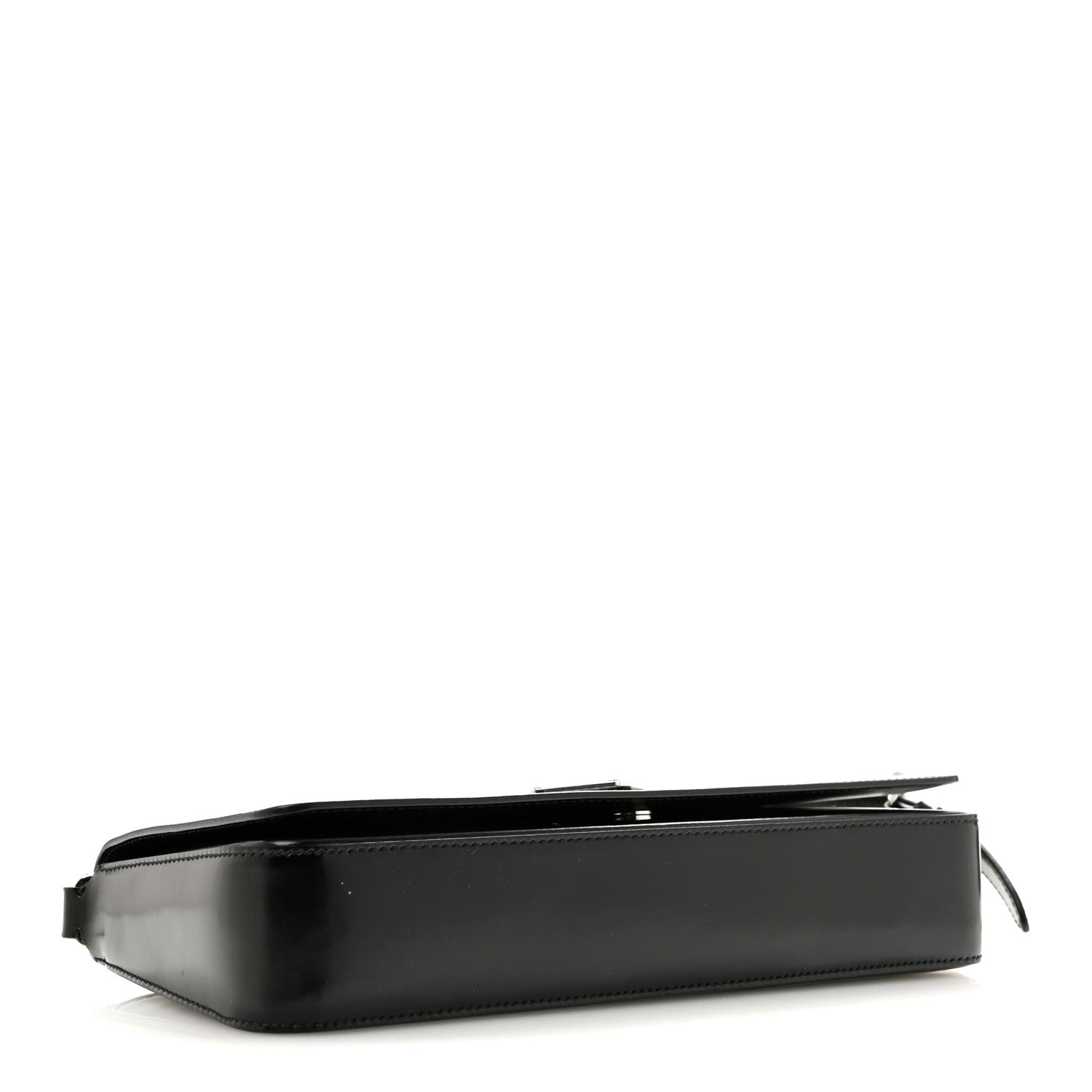 Prada Spazzolato Femme Flap Shoulder Bag Black