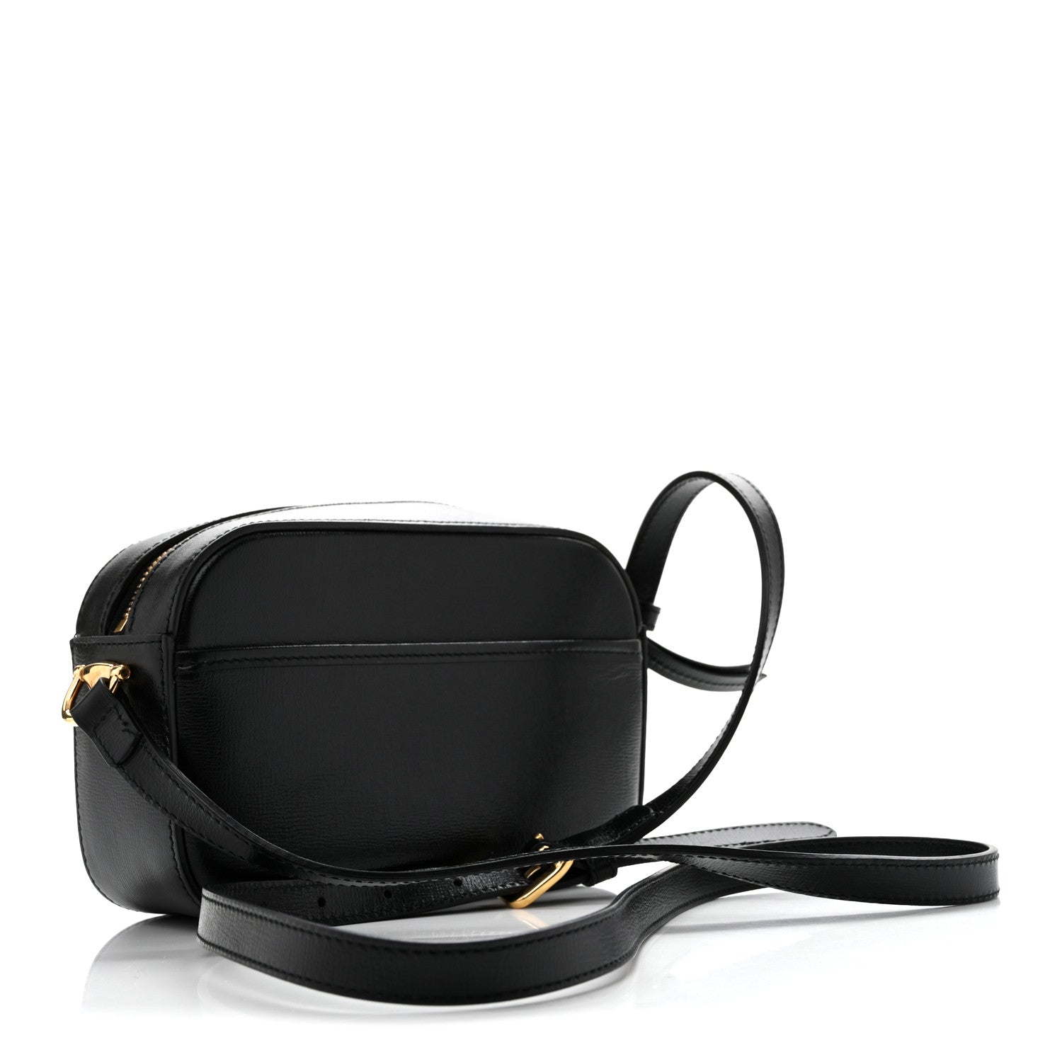 Gucci Calfskin Mini Horsebit 1955 Camera Shoulder Bag Black