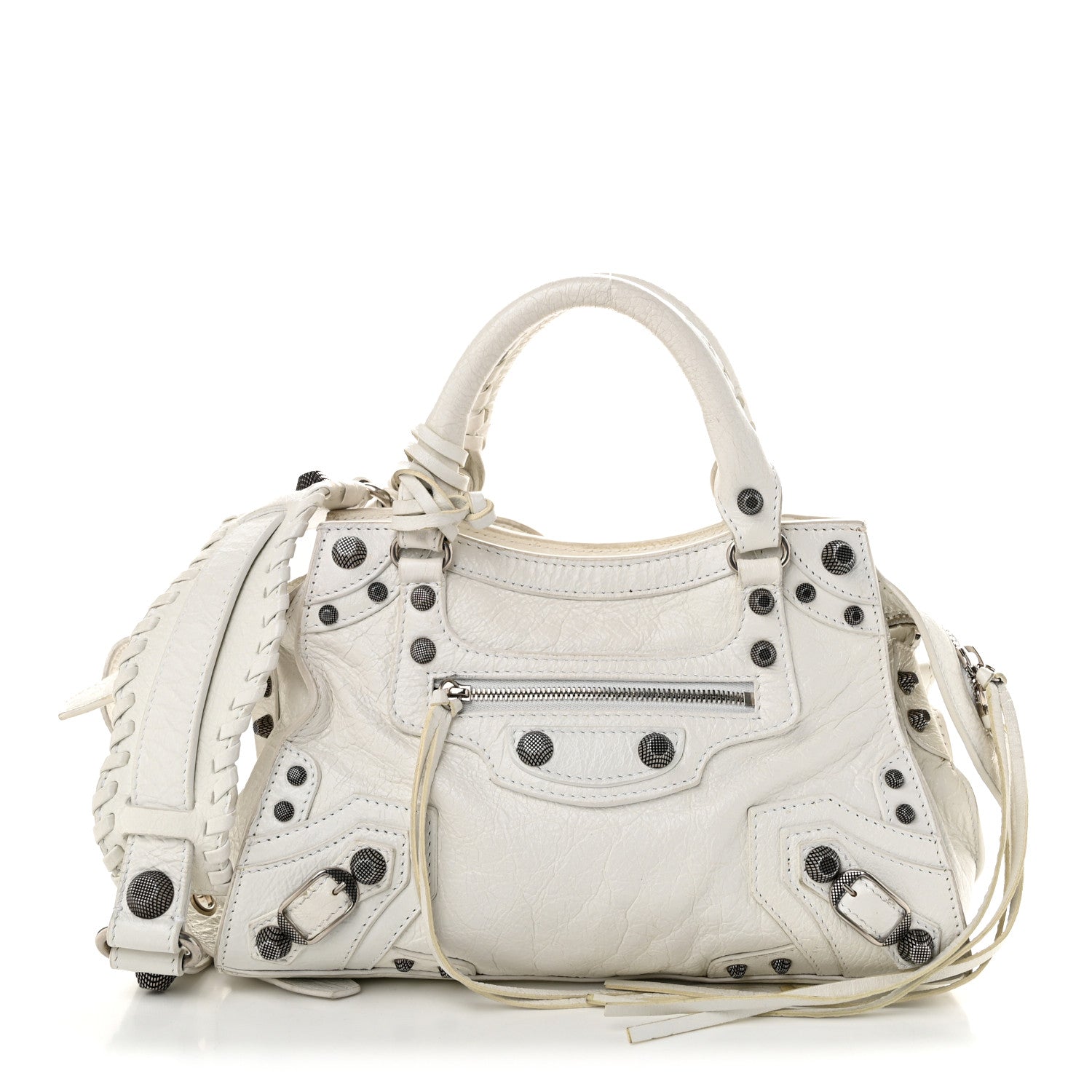 Balenciaga Agneau Arena Neo Cagole Handbag XS Optic White Optic White