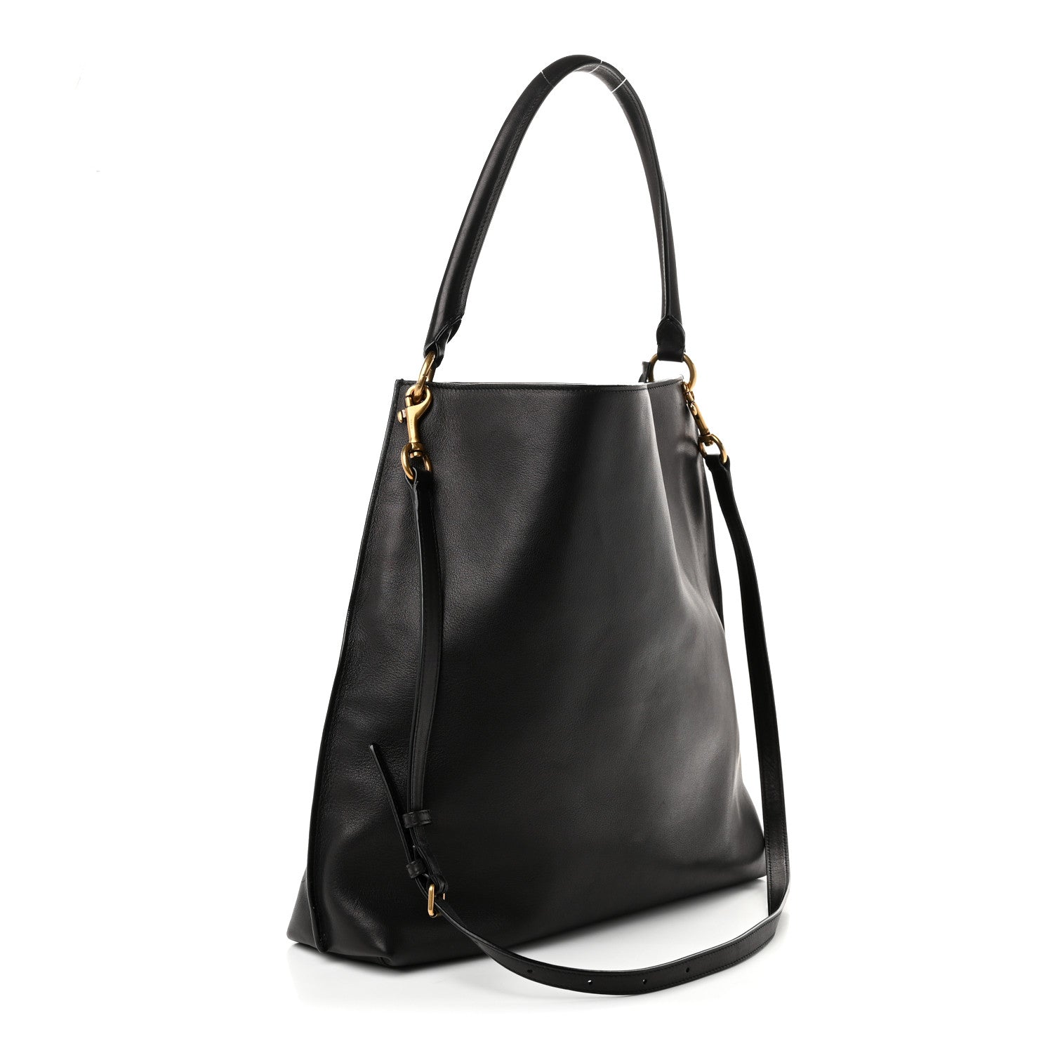 Saint Laurent Calfskin Hobo Black