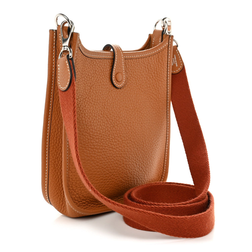 Hermès Taurillon Clemence Amazone Evelyne TPM Toffee Cuivre