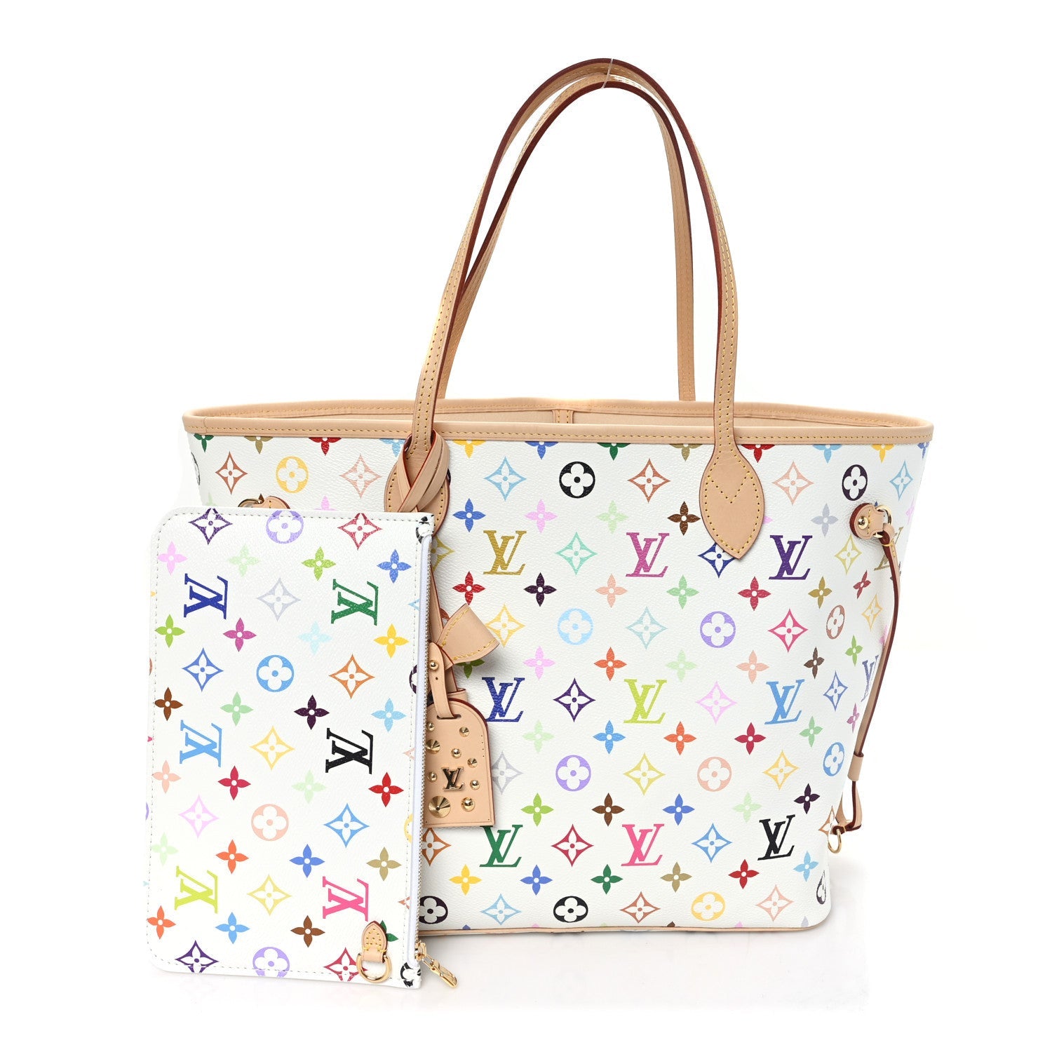 Louis Vuitton LV X TM Monogram Multicolor Neverfull MM White