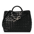 Bottega Veneta Nappa Intrecciato Mini Andiamo Shoulder Bag Black Black