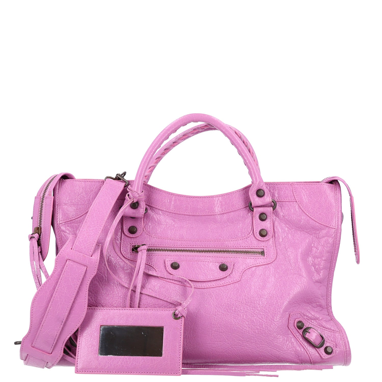 Balenciaga Agneau Classic Hardware City Rose Berlingot