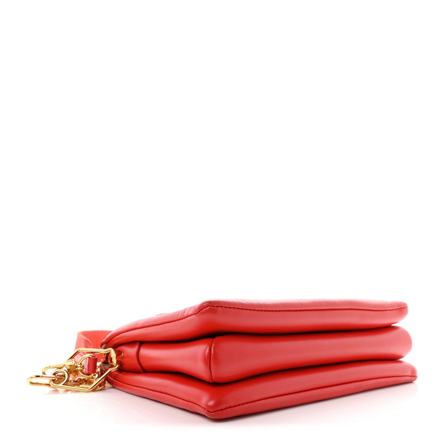 Louis Vuitton Lambskin Embossed Monogram Coussin PM Coquelicot Red