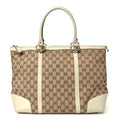 Gucci Monogram Medium Lovely Heart Tote White