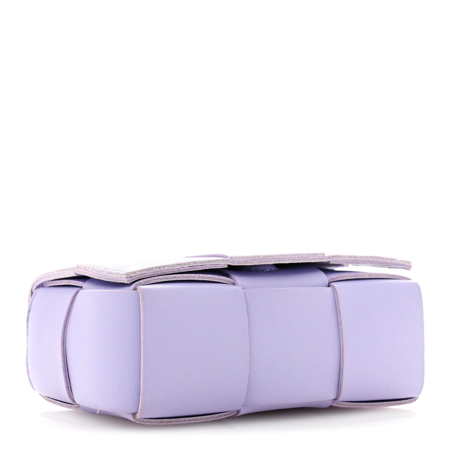 Bottega Veneta Lambskin Intreccio Candy Cassette Crossbody Bag Wisteria
