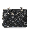 Louis Vuitton Lambskin Swarovski Crystal Embossed Monogram Coussin BB Black