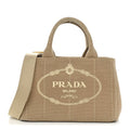 Prada Canapa Small Logo Tote Deserto