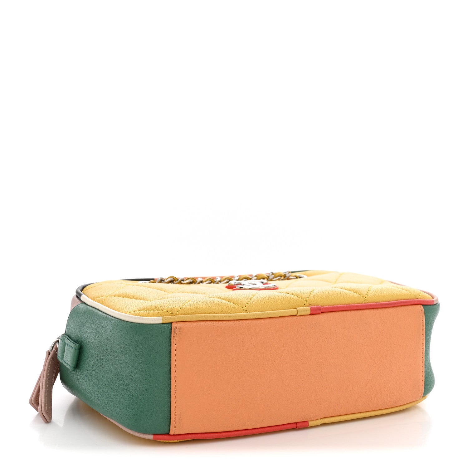 Chanel Calfskin Quilted Cuba Camera Bag Yellow Multicolor