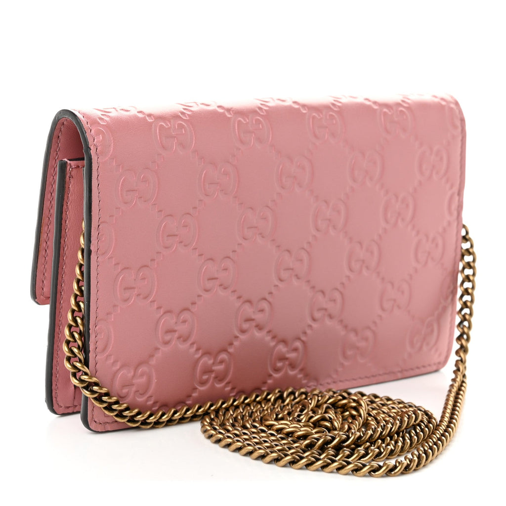 Gucci Guccissima Mini Cherry Chain Bag Rose