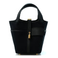 Hermès Toile Goeland Swift Cargo Picotin Lock 18 Black
