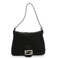 Fendi Zucchino Mama Baguette Black Moro