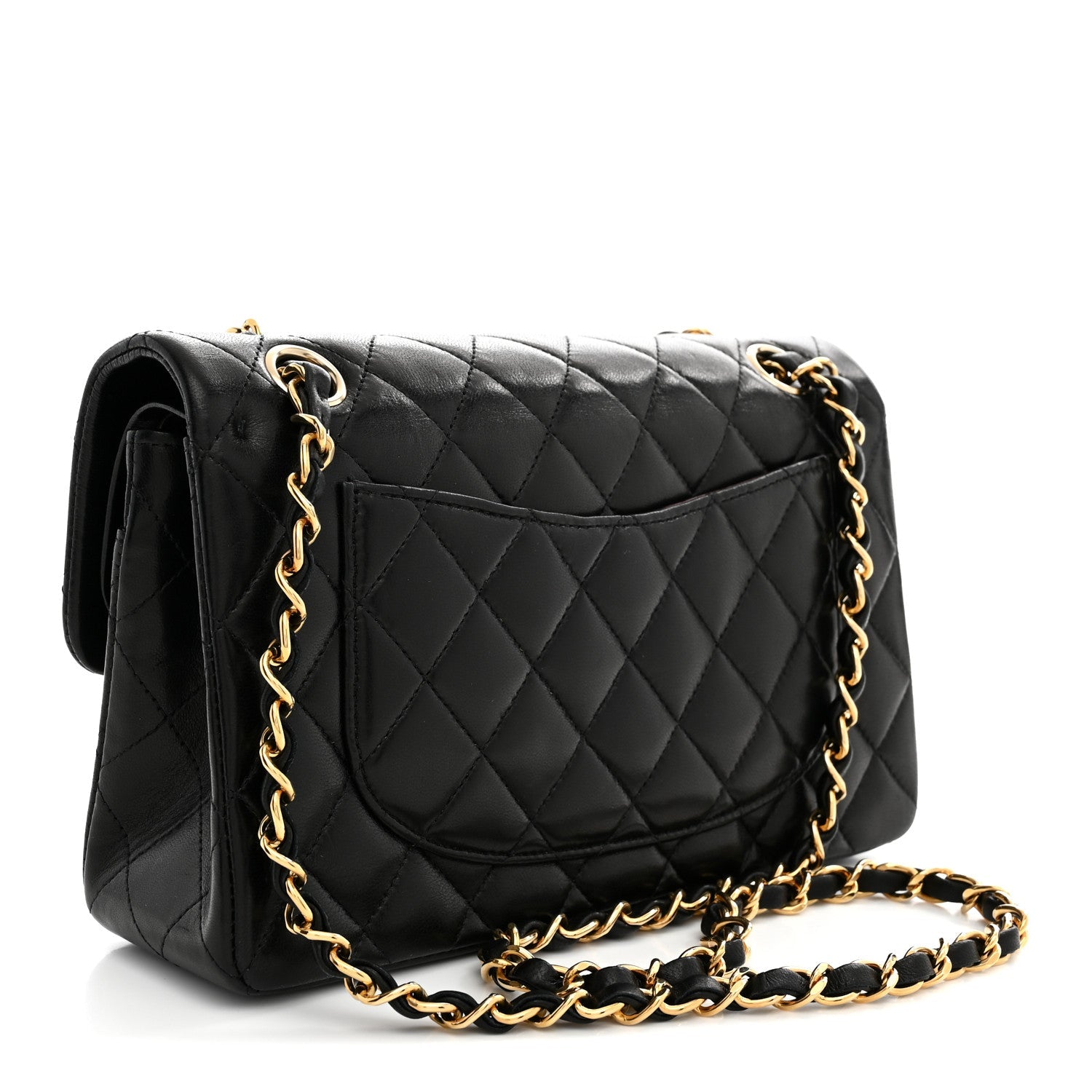 Chanel Lambskin Quilted Small Double Flap Black