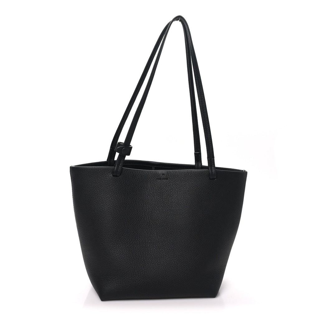 The Row Grained Calfskin Medium Park Tote Black