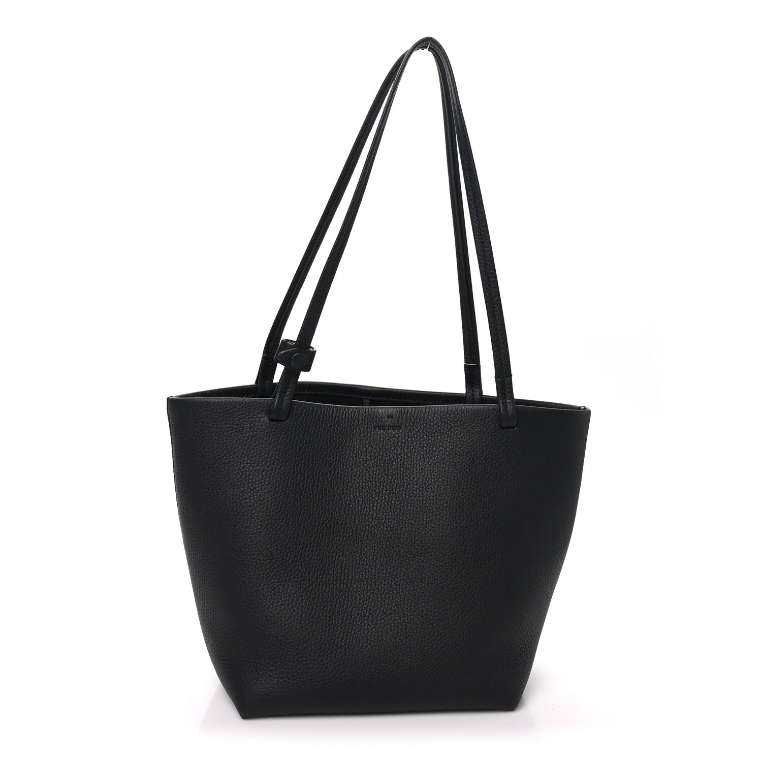 The Row Grained Calfskin Medium Park Tote Black