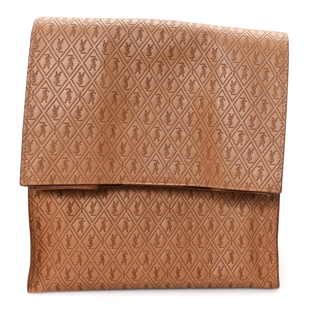 Saint Laurent Calfskin Monogram Deli Paper Bag Vintage Beige