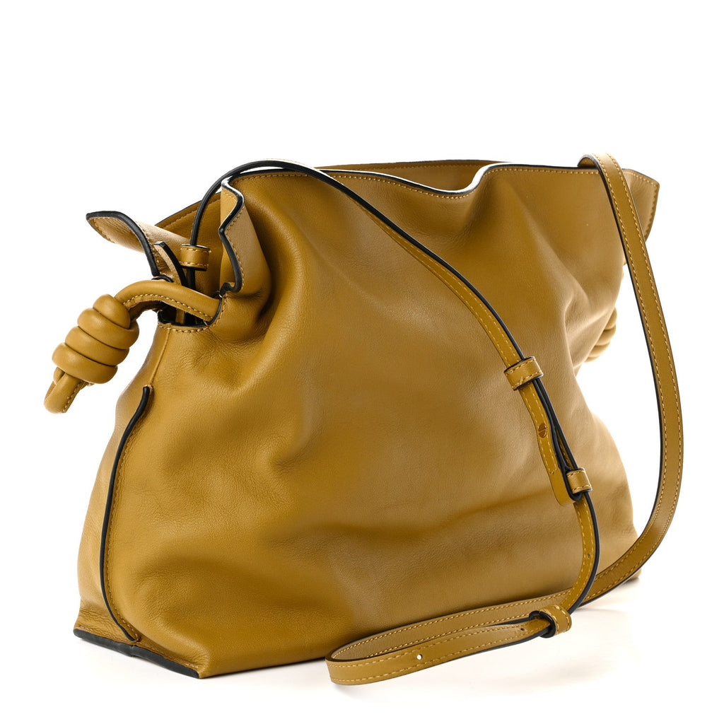 Loewe Nappa Medium Flamenco Knot Bag Ochre