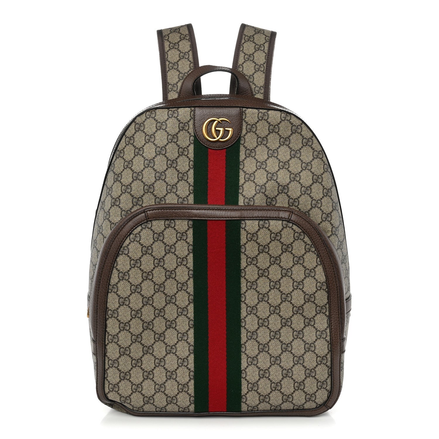 Gucci GG Supreme Monogram Medium Ophidia Day Backpack Brown