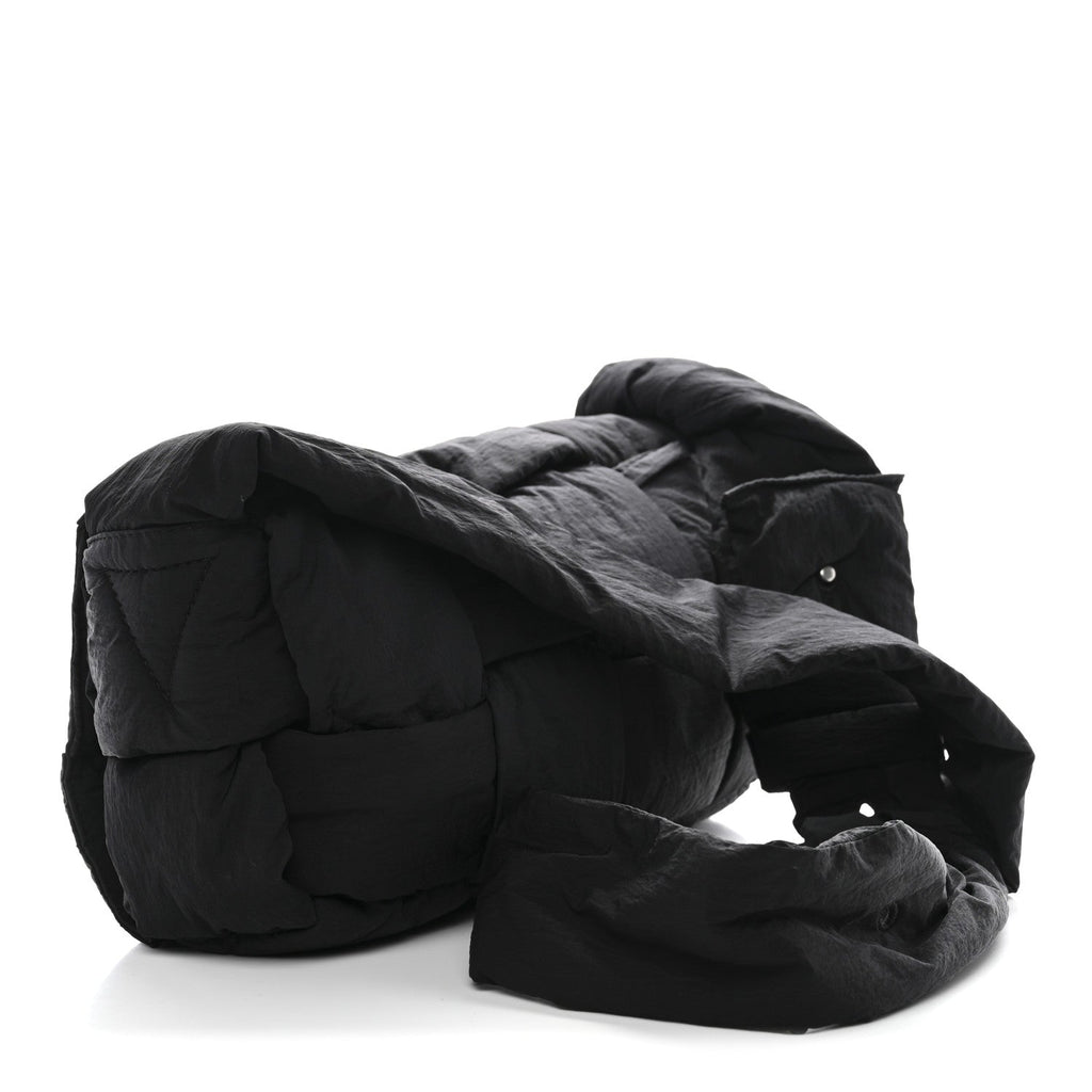 Bottega Veneta Nylon Intrecciato Padded Tech Cassette Bag Black