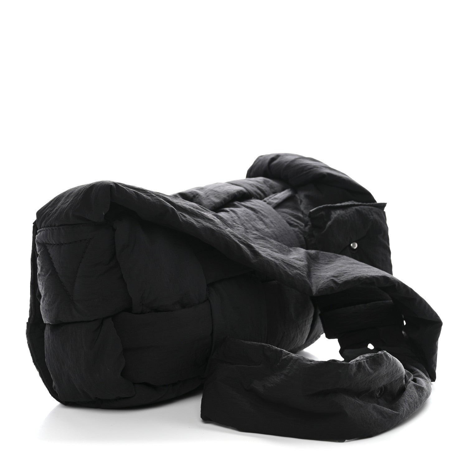 Bottega Veneta Nylon Intrecciato Padded Tech Cassette Bag Black