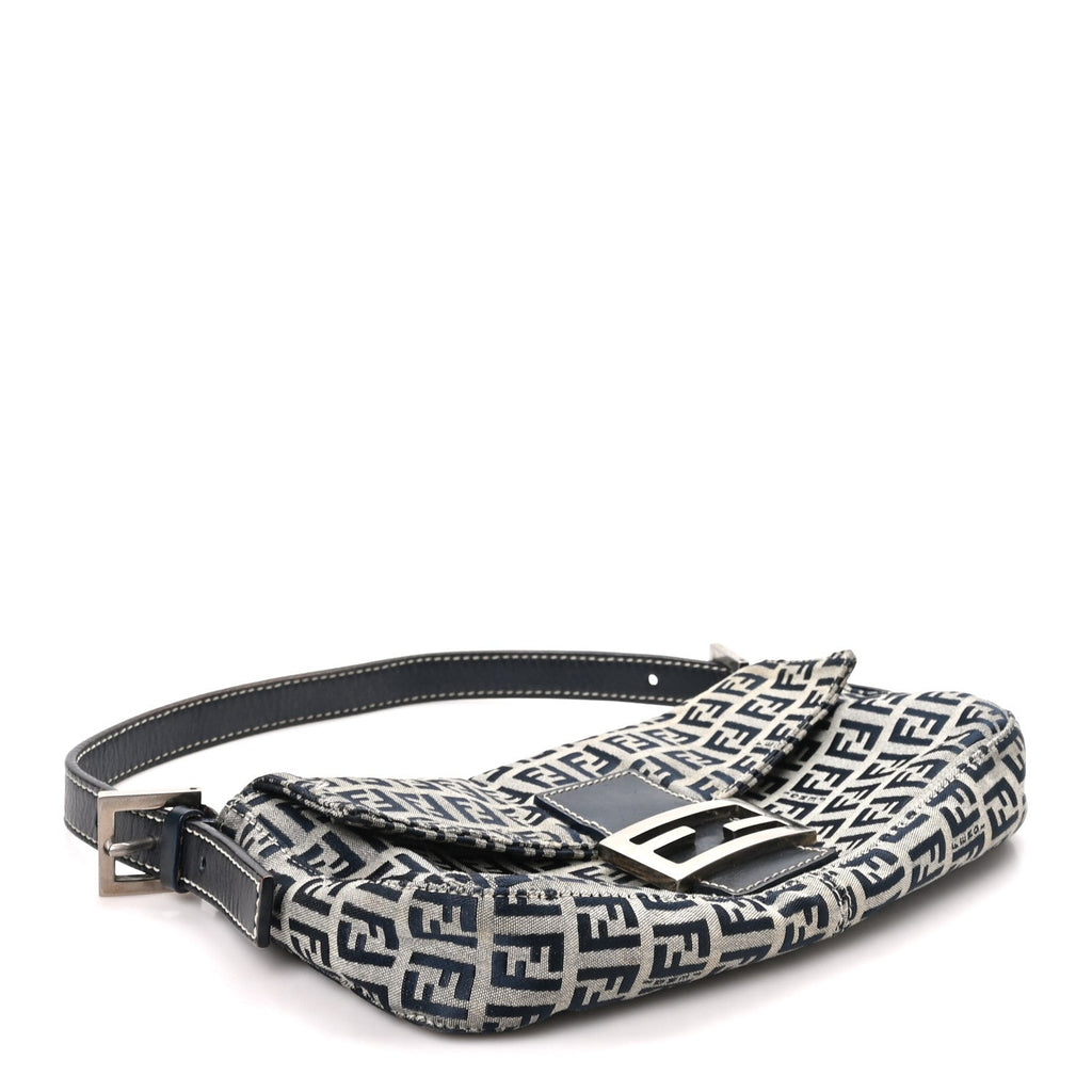 Fendi Zucchino Baguette Navy