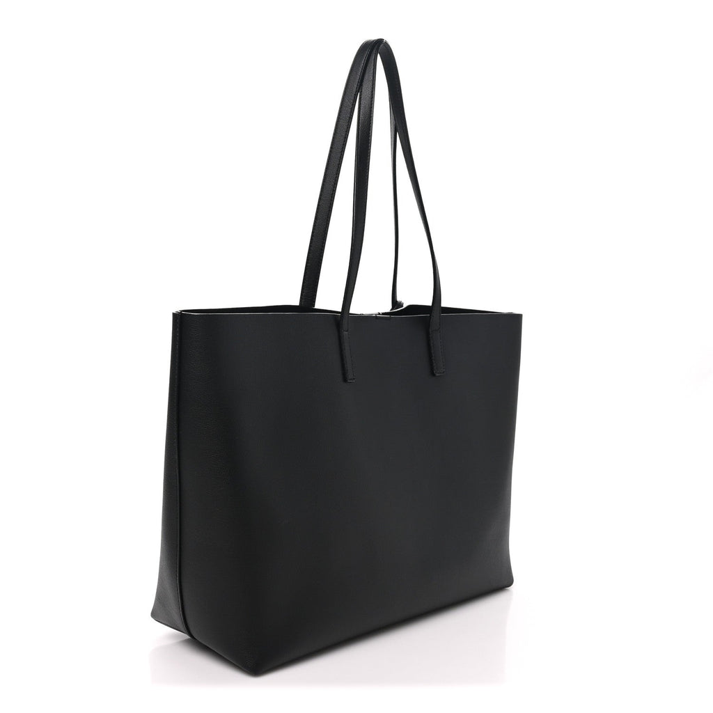 Saint Laurent Calfskin Large Shopping Tote Black